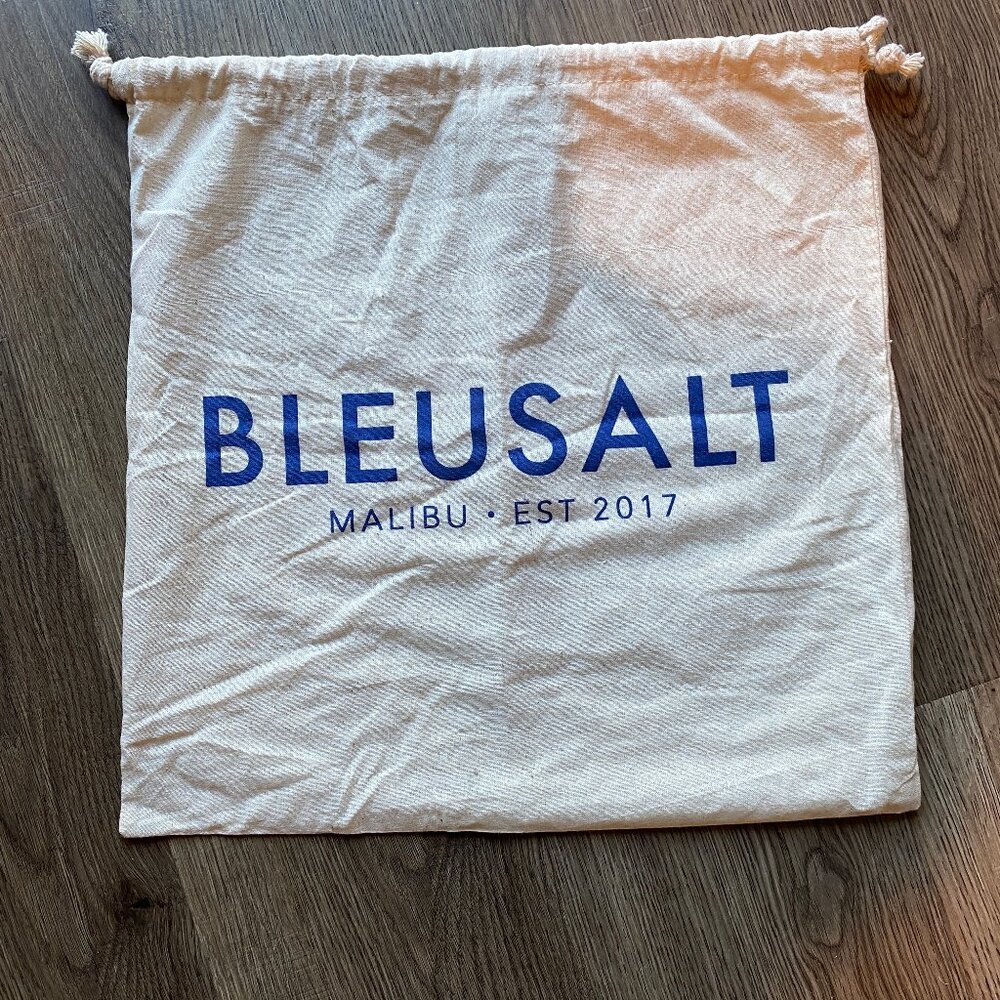 Bleusalt Malibu Drawstring Bag 14x14 Cotton Tote - Eco-Friendly Travel Pouch